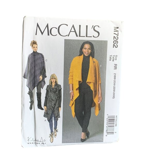 McCalls M7262 Womens Jacket Sewing Pattern Size 18-24 by Khaliah Ali uncut - Picture 1 of 2
